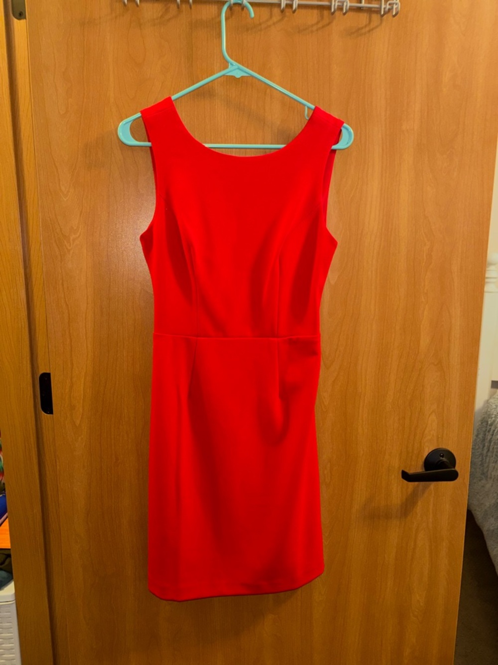 Betsey Johnson Red Sleeveless Midi Sheath Dress